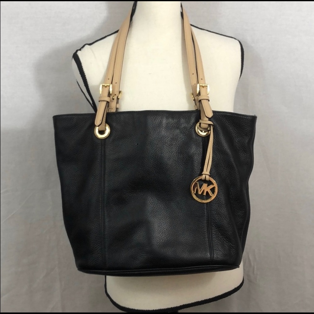 Black Leather Michael Kors Tote